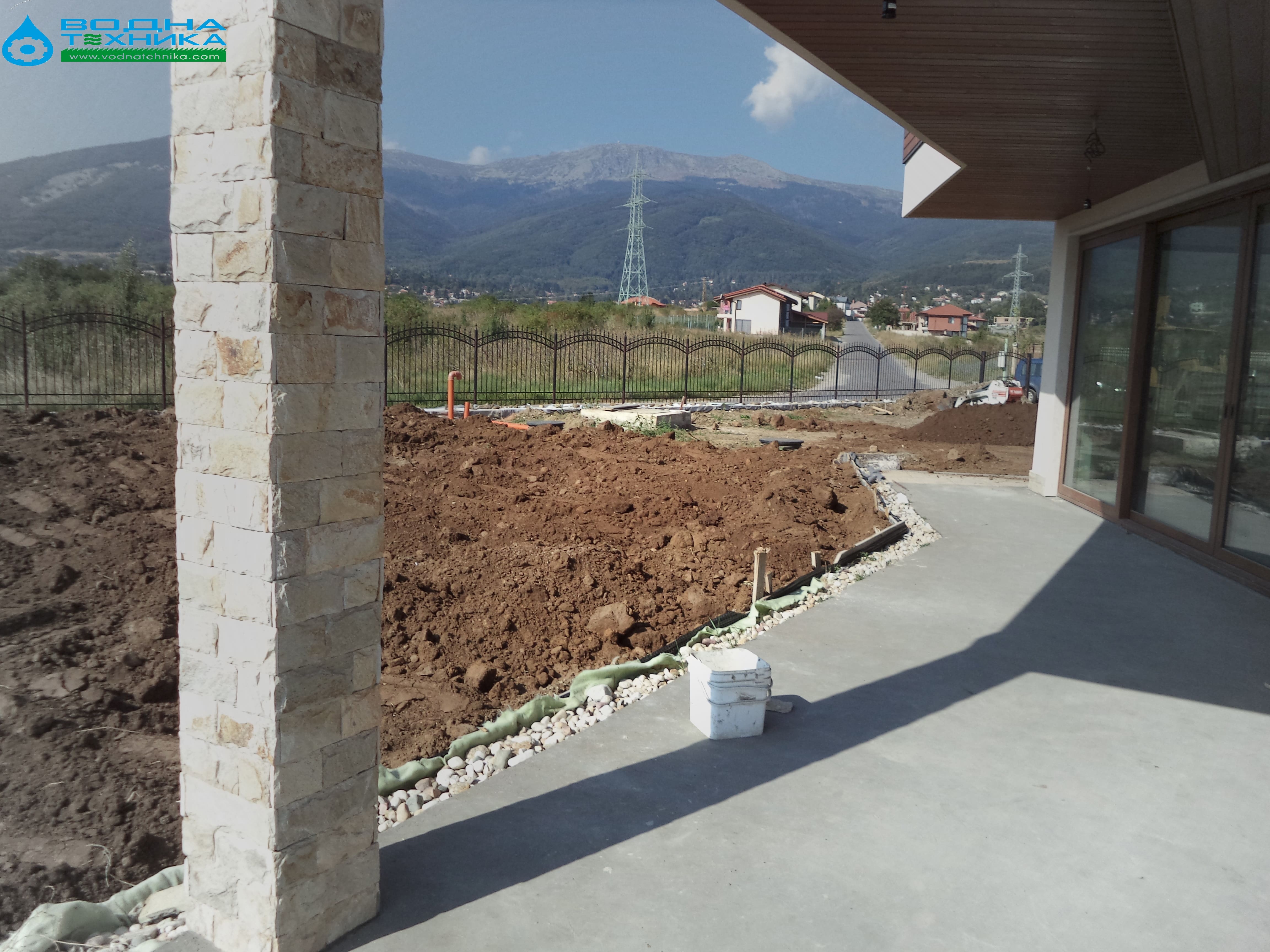 Вертикална планировка, Попмпена система, Поливна система и озеленяване- частен имот в с. Бистрица